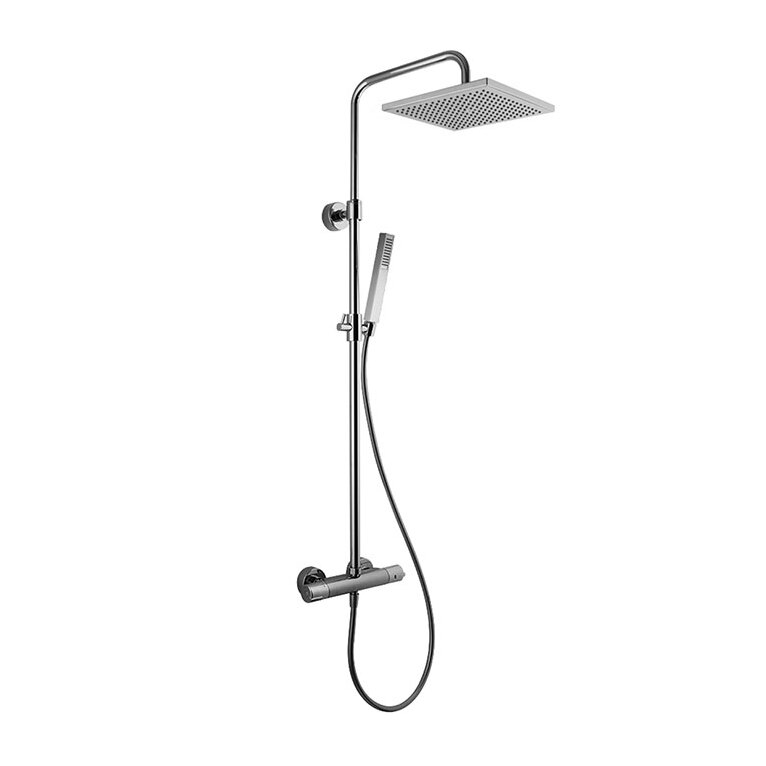 colonna doccia termostatica quadra 20x20 fima carlo frattini serie wellness