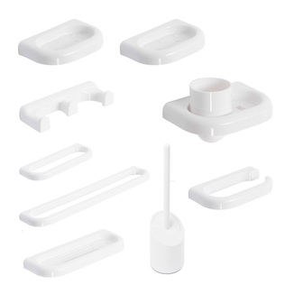 Kit Accessori Metaform Linea Bagno 9 Pezzi Bianco