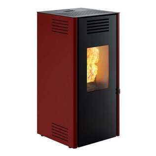 Stufa A Pellet ad Aria Modello Lato 10S 9 Kw Bordeaux Caminetti Montegrappa