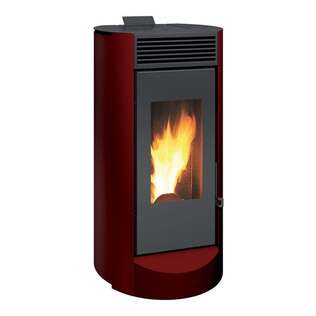 Stufa A Pellet ad Aria Modello Landa Kw 9 Bordeaux Caminetti Montegrappa
