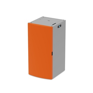 Caldaia a Pellet Compatta 28 Kw Arancio-Grigio Con Kit Per Sanitario Tepor