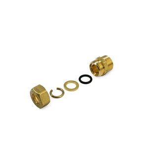 Raccordo Diritto 14x3/4 Maschio O-Ring Rame A Stringere