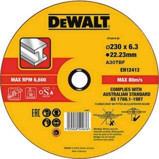 Disco da Sbavo/sgrossatura per Ferro/Acciaio 230 mm EXTREME Cutting INOX Dewalt