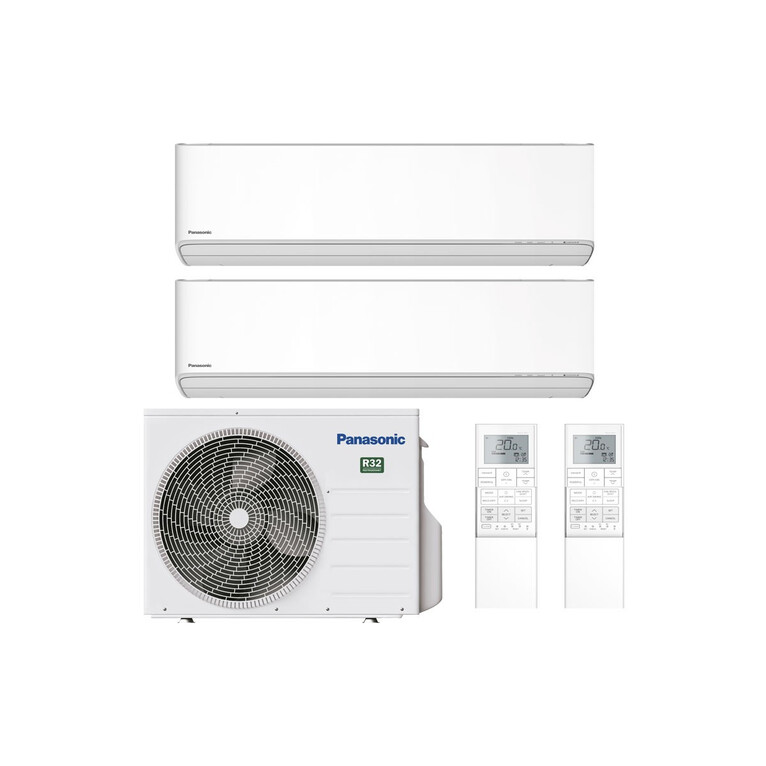 climatizzatore dual split panasonic etherea z 9000 + 9000 btu a+++ inverter r32 wifi incluso cu-2z41tbe