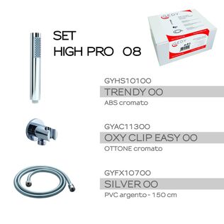 Set Doccia High Pro 08 Gedy Tondo Cromato