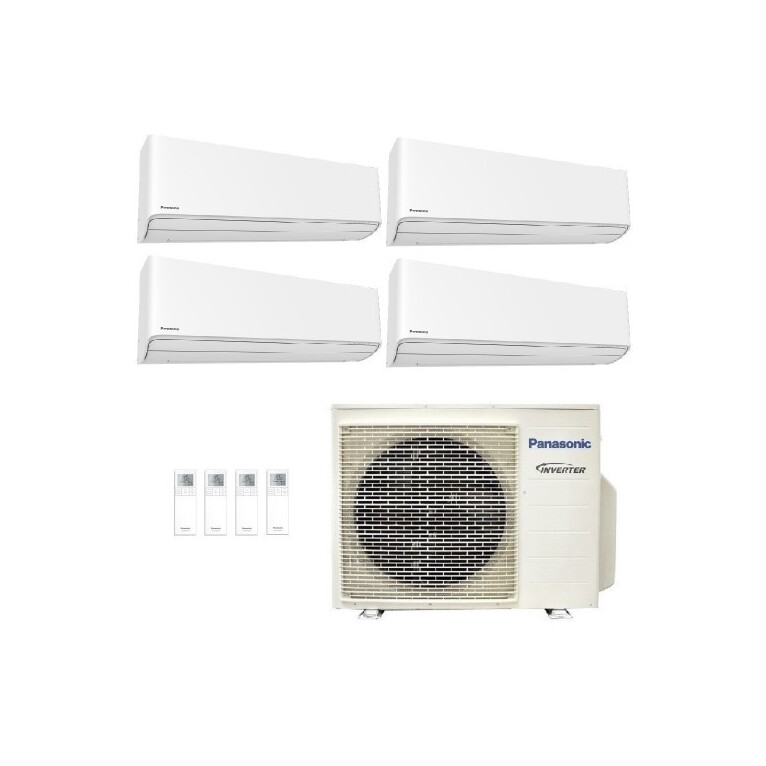 climatizzatore quadri split panasonic etherea z 7000 + 7000 + 7000 + 18000 btu a+++ inverter r32 wifi incluso cu-4z80tbe