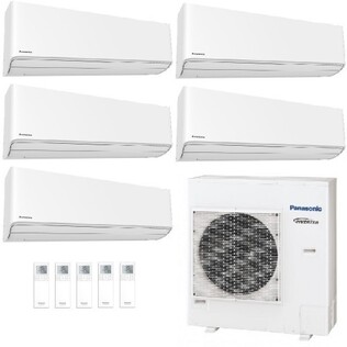 Climatizzatore Penta Split Panasonic Etherea Z 9000 + 9000 + 9000 + 9000 + 9000 Btu A+++ Inverter R32 Wifi Incluso CU-5Z90TBE