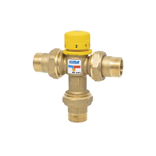 Miscelatore Termostatico Con Bocchettoni Per Impianti Solari Termici 3/4" Icma S100