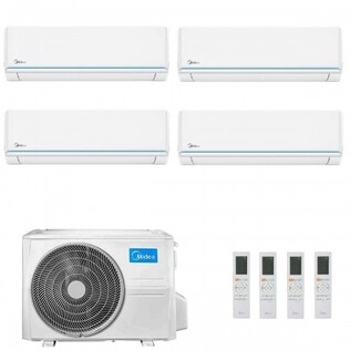 Climatizzatore Midea Quadri Split Evolution 9000 + 9000 + 9000 + 12000 Btu A++ M4OE-28HFN8-Q Inverter R32 Wifi Incluso