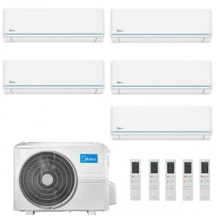 Climatizzatore Midea Penta Split Evolution 9000 + 9000 + 9000 + 9000 + 9000 Btu A++ M5OE-42HFN8-Q Inverter R32 Wifi Incluso