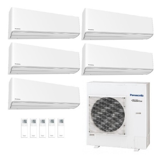 ETHEREA R32 Panasonic 9000+9000+18000 BTU A++ Trial Split Klimaanlage WIFI Nanoe