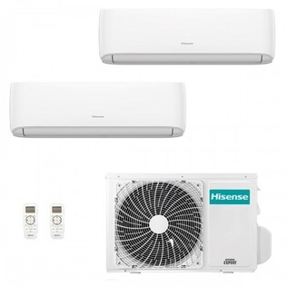 Climatizzatore Dual split Hisense Hi Comfort 12000 + 12000 BTU WiFi inverter A++/A+ R32 Con Unità Esterna 6.2 kW