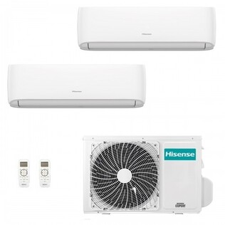 Climatizzatore Dual split Hisense Hi Comfort 9000 + 18000 BTU WiFi inverter A++/A+ R32 Con Unità Esterna 6.2 kW