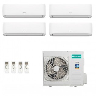 Climatizzatore Quadri split Hisense Hi Comfort 9000 + 9000 + 9000 + 24000 BTU WiFi inverter A++/A+ R32 Con Unità Esterna 12.5 kW