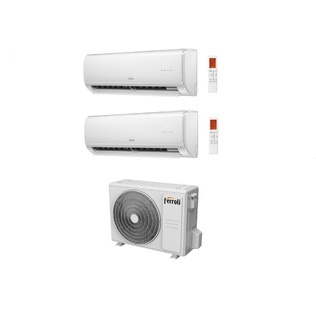 Climatizzatore Dual Split Ferroli Giada 9000 + 9000 BTU Unità Esterna 5.3 kW Inverter WIfi Incluso Gas R32 A++