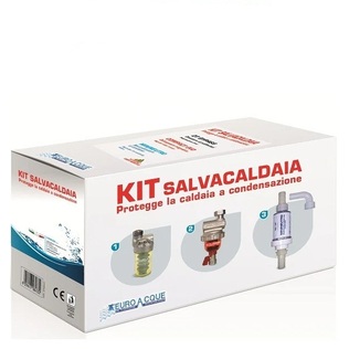 Kit Salvacaldaia Con Defangatore Magnetico Dosatore Polifosfati Neutralizzatore Condensa Euroacque