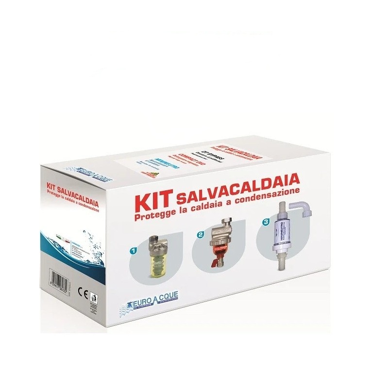 kit salvacaldaia con defangatore magnetico dosatore polifosfati neutralizzatore condensa euroacque