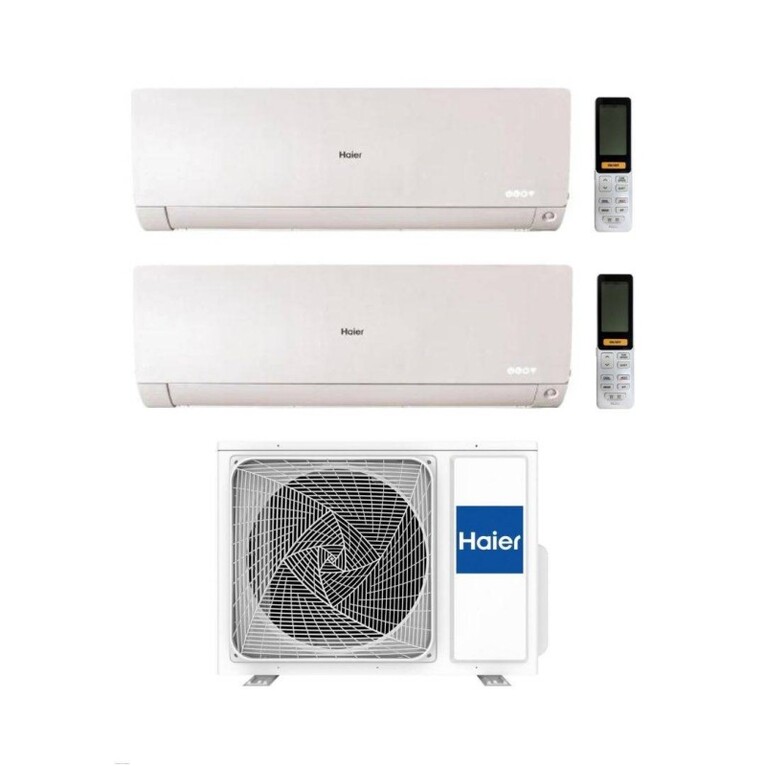 climatizzatore dual split haier flexis plus bianco wifi integrato a+++ / a++ 9000+9000 btu r32 2u50s2sm1fa