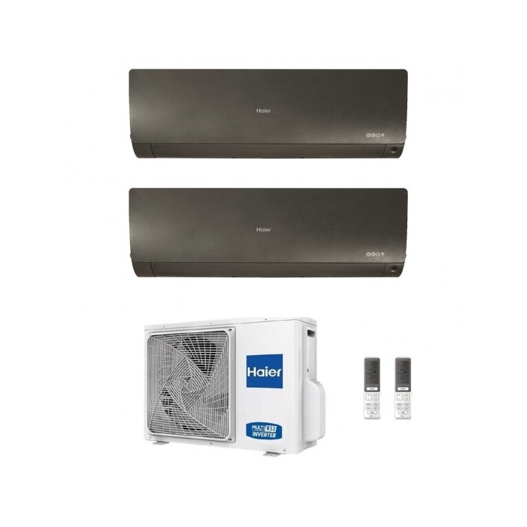 climatizzatore dual split haier flexis plus nero wifi integrato a+++ / a++ 9000+9000 btu r32 2u40s2sm1fa