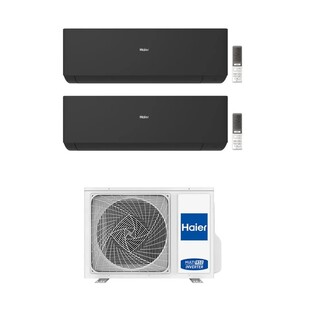 Climatizzatore Dual Split Haier Expert Nero WiFi Integrato A+++ / A++ 12000+12000 BTU R32 3U55S2SR5FA