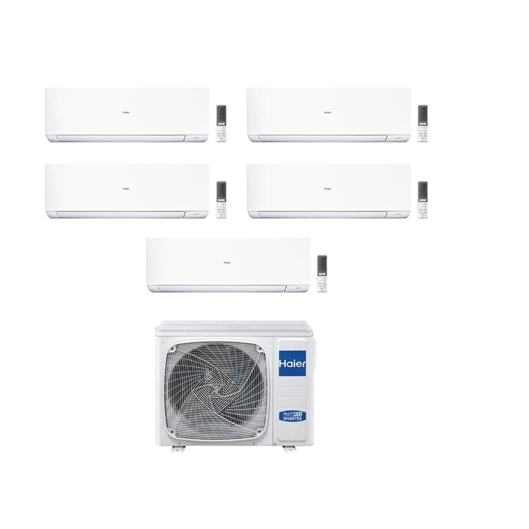 climatizzatore penta split haier expert bianco wifi integrato a+++ / a++ 9000+9000+9000+9000+9000 btu r32 5u105s2ss5fa