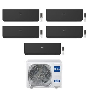 Climatizzatore Penta Split Haier Expert Nero WiFi Integrato A+++ / A++ 9000+9000+9000+9000+12000 BTU R32 5U90S2SS5FA
