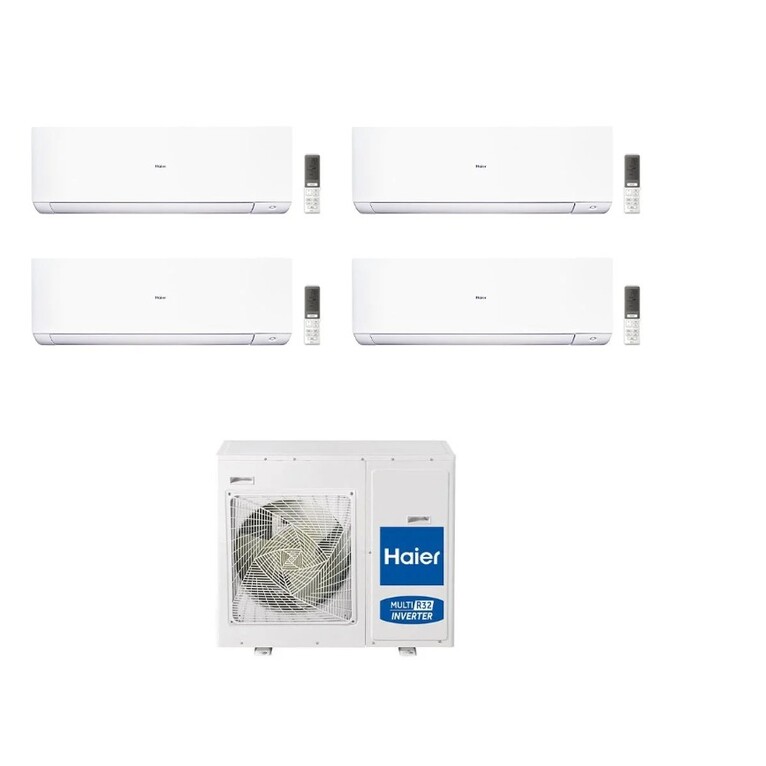 climatizzatore quadri split haier expert bianco wifi integrato a+++ / a++ 9000+9000+12000+12000 btu r32 4u85s2sr5fa