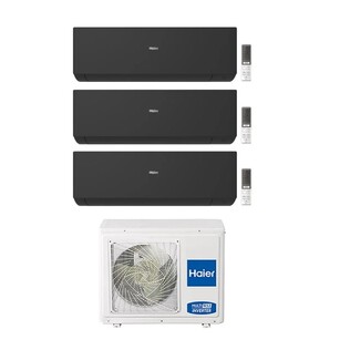 Climatizzatore Trial Split Haier Expert Nero WiFi Integrato A+++ / A++ 12000+12000+12000 BTU R32 4U75S2SR5FA