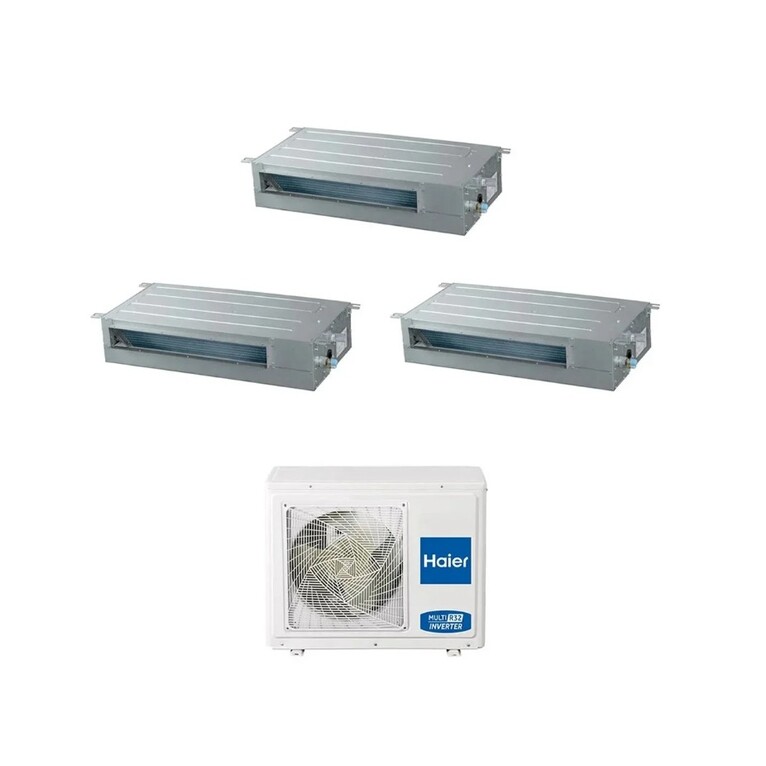 climatizzatore trial split haier slim bp30 wifi integrato a++ / a+ 9000+9000+9000 btu r32 4u75s2sr5fa